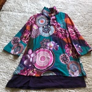 Chinese qipao long sleeve blouse Size XS